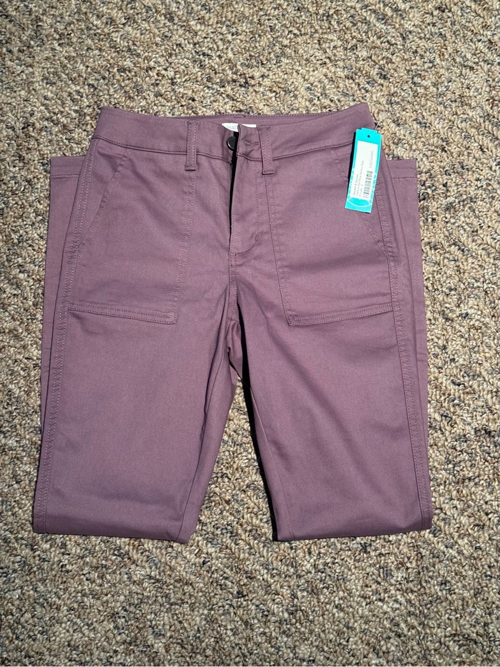 Market & Spruce Skinny Leg Trousers in Mauve, New With Tags, Size 2, CUTE!